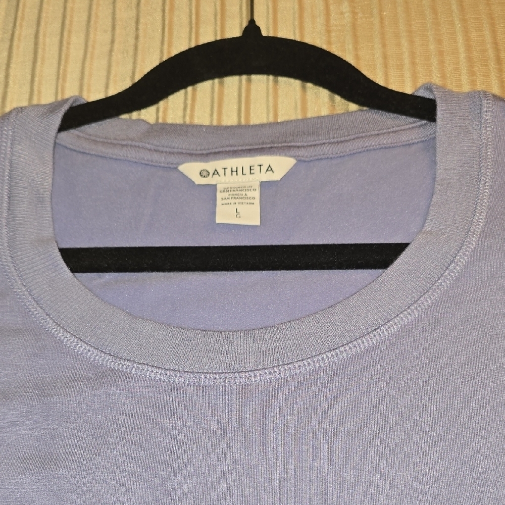 Athleta Coaster Luxe Lavender Long Sleeve Sewatshirt Oversized L - Picture 9 of 16